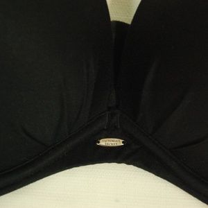 black Victoria Secret strapless push up bra size D